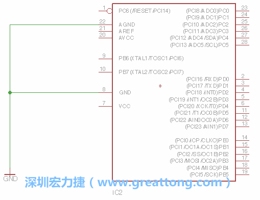 排針的用途是連接微控制器的輸出和輸入，它提供了一個平臺給焊線和針腳。