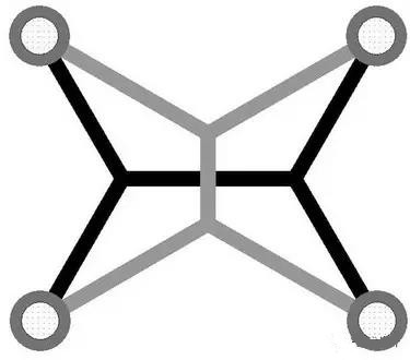 灰色Steiner樹不是最優(yōu)的，但黑色Steiner樹是最優(yōu)的。